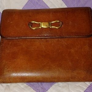 Vintage Liz Claiborne brown leather wallet
